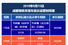 9月15日成都地铁各线路将延长运营时间一至半个小时