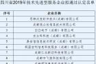 四川拟认定36家企业为2019年技术先进型服务企业